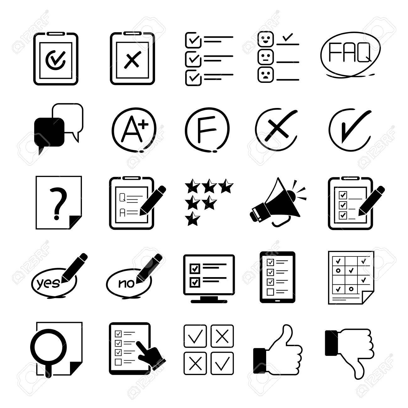 アンケート 調査アイコン投票アイコン のイラスト素材 ベクタ Image