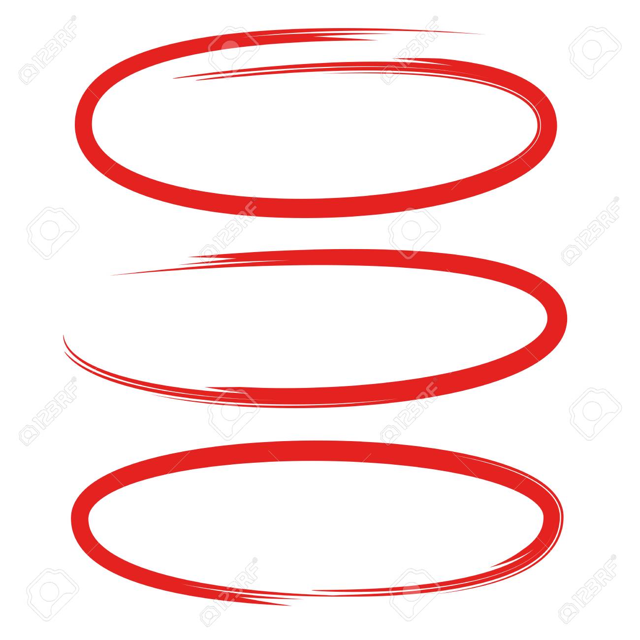 Red Circle Marker Set Royalty Free 