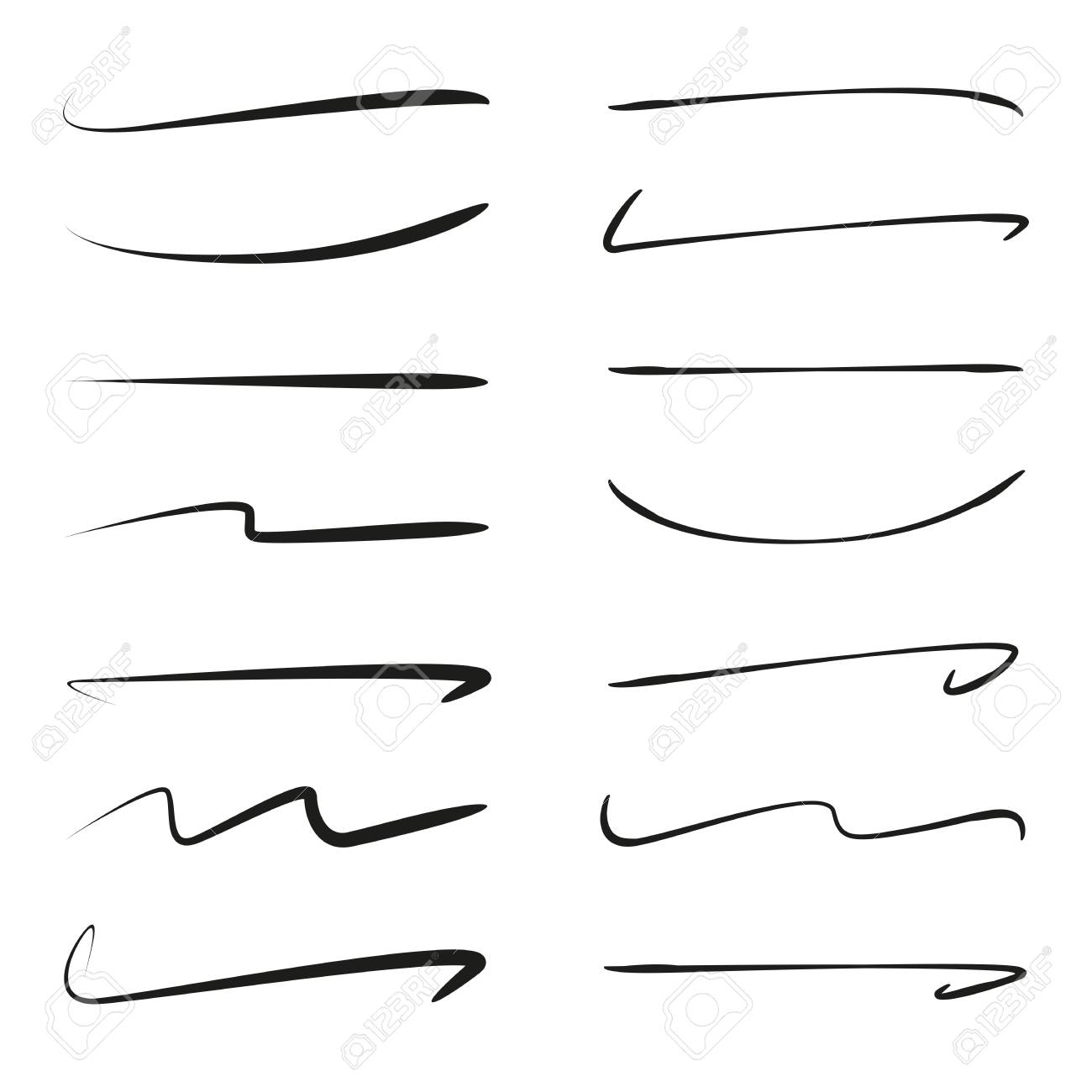 Set Of Hand Drawn Grunge Brush, Scribble Lines Royalty Free SVG, Cliparts,  Vectors, and Stock Illustration. Image 109506200.