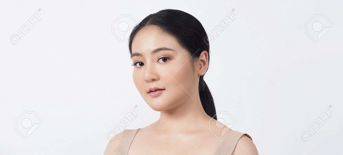 Beauty skin. makeup concept. Young pretty woman black hair and beauty face make up for skincare cosmetic. Showing delicate soft and firm and ageless facial skin. Oil type skin. Close up facial. beauty shot. - 168771745 Beauty skin. makeup concept. Young pretty woman black hair and beauty face make up for skincare cosmetic. Showing delicate soft and firm and ageless facial skin. Oil type skin. Close up facial. beauty shot. - 168771745