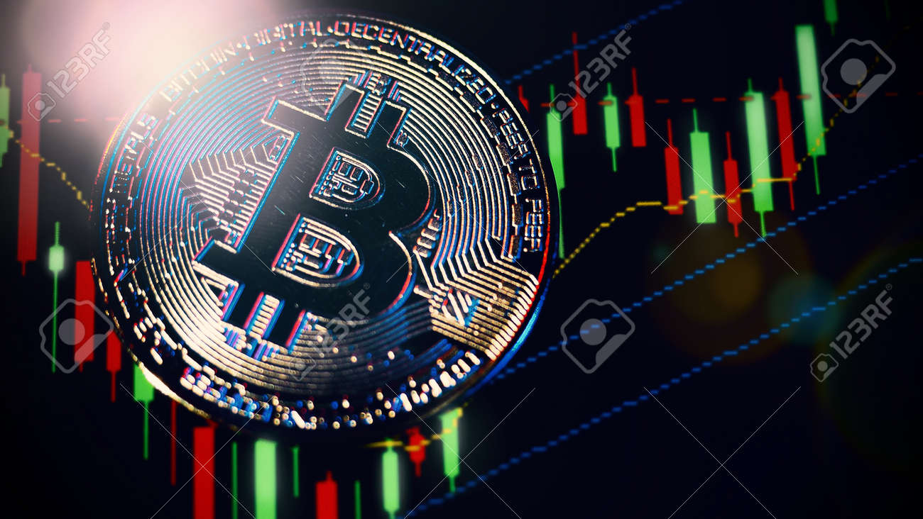 Cryptocurrency Bitcoin and Stock market graph bar. Cryptocurrency. Bitcoin Stock Growth. Investing in Crypto assets. Investment platform with charts and bitcoin coin. Stock Market digital money. - 169136780 Cryptocurrency Bitcoin and Stock market graph bar. Cryptocurrency. Bitcoin Stock Growth. Investing in Crypto assets. Investment platform with charts and bitcoin coin. Stock Market digital money. - 169136780