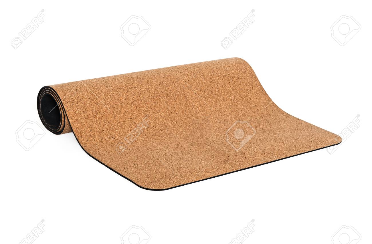Yoga Cork Mat Premium Product Eco Friendly on White Background - 71726286 Yoga Cork Mat Premium Product Eco Friendly on White Background - 71726286