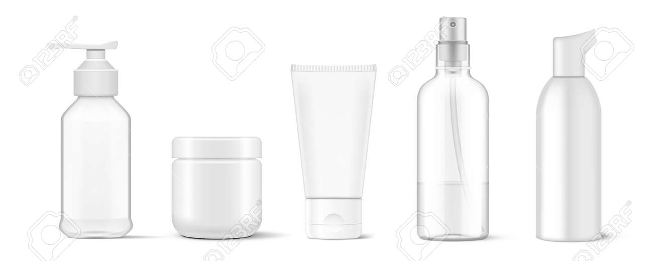 Cosmetic Packaging. Tube, Spray And Mousse Bottle - 169413589 Cosmetic Packaging. Tube, Spray And Mousse Bottle - 169413589