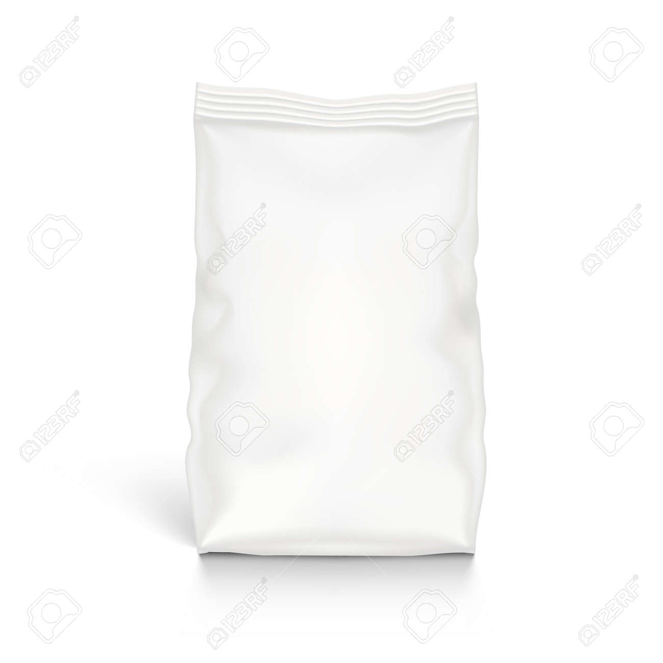 White Blank Foil Food Snack Sachet Bag Packaging - 169413638 White Blank Foil Food Snack Sachet Bag Packaging - 169413638