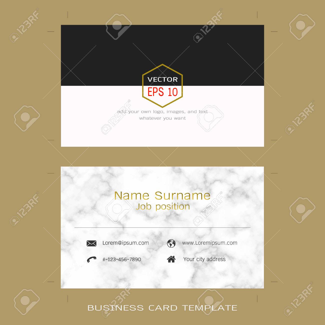 modern designer business card layout templates marble texture background easy to use by print a special offer or add your own logo images and logo layout