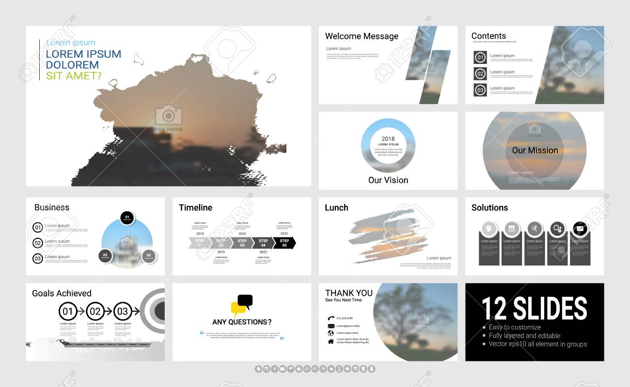 presentation template with infographic elements designs cover