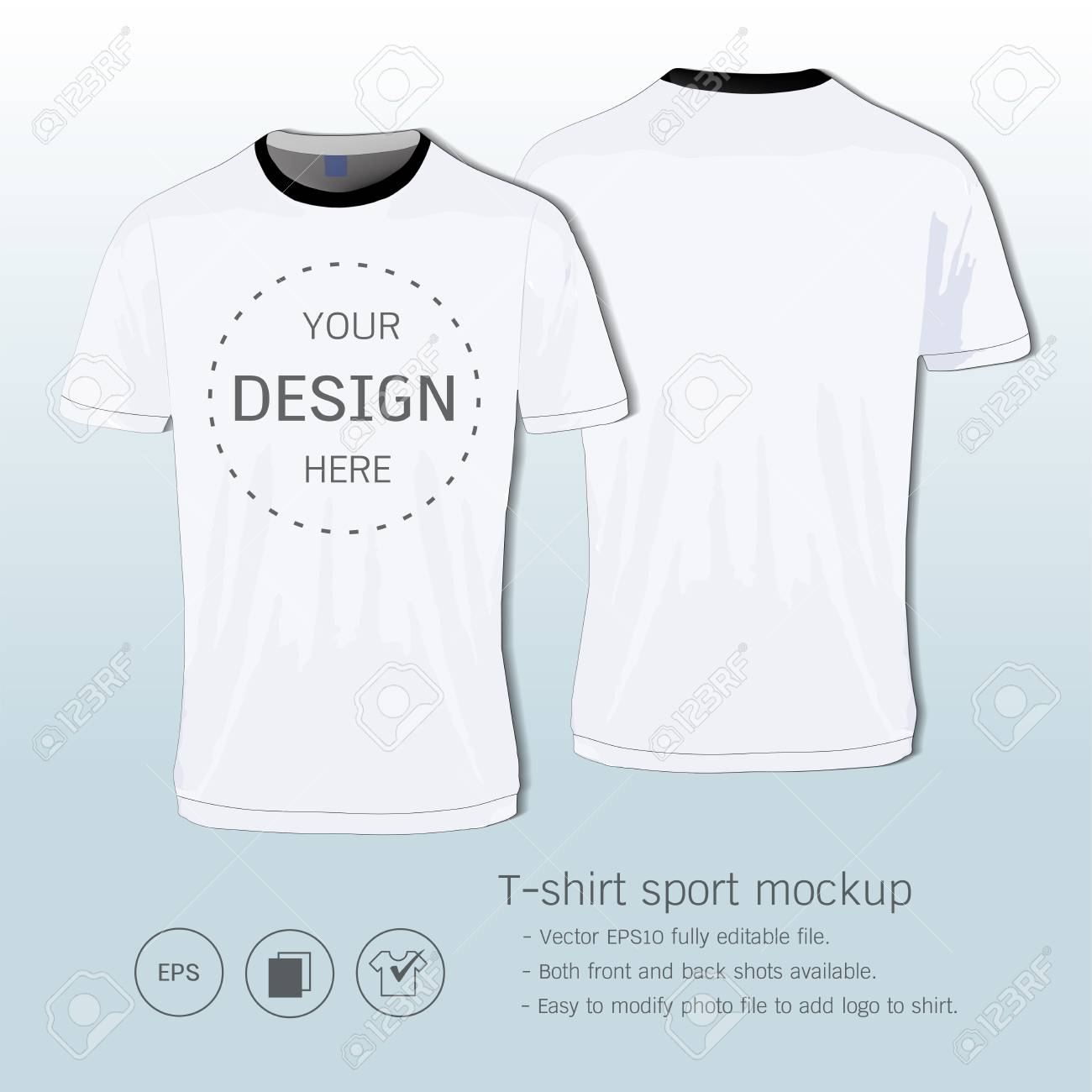 サッカークラブやすべてのスポーツウェアのためのtシャツスポーツデザイン テンプレート フロントショットとバックショットをご用意しております カスタマイズアイコンと名前の準備ができました 簡単にあなたのチームの色やレタリングスタイルを変更します のイラスト