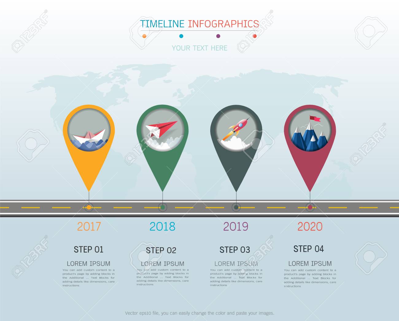milestone timeline infographic design template royalty free cliparts