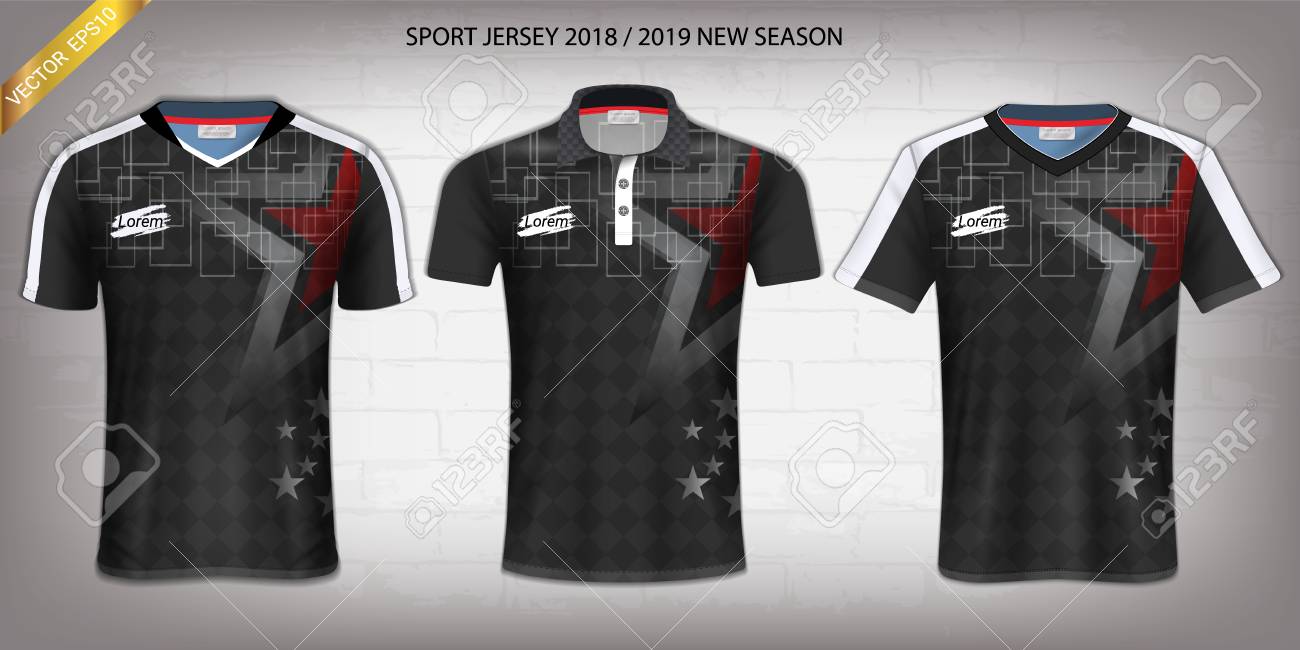 Soccer Jersey And T Shirt Sport Mockup Template Graphic Design Royalty Free Cliparts Vectors And Stock Illustration Image 116413087