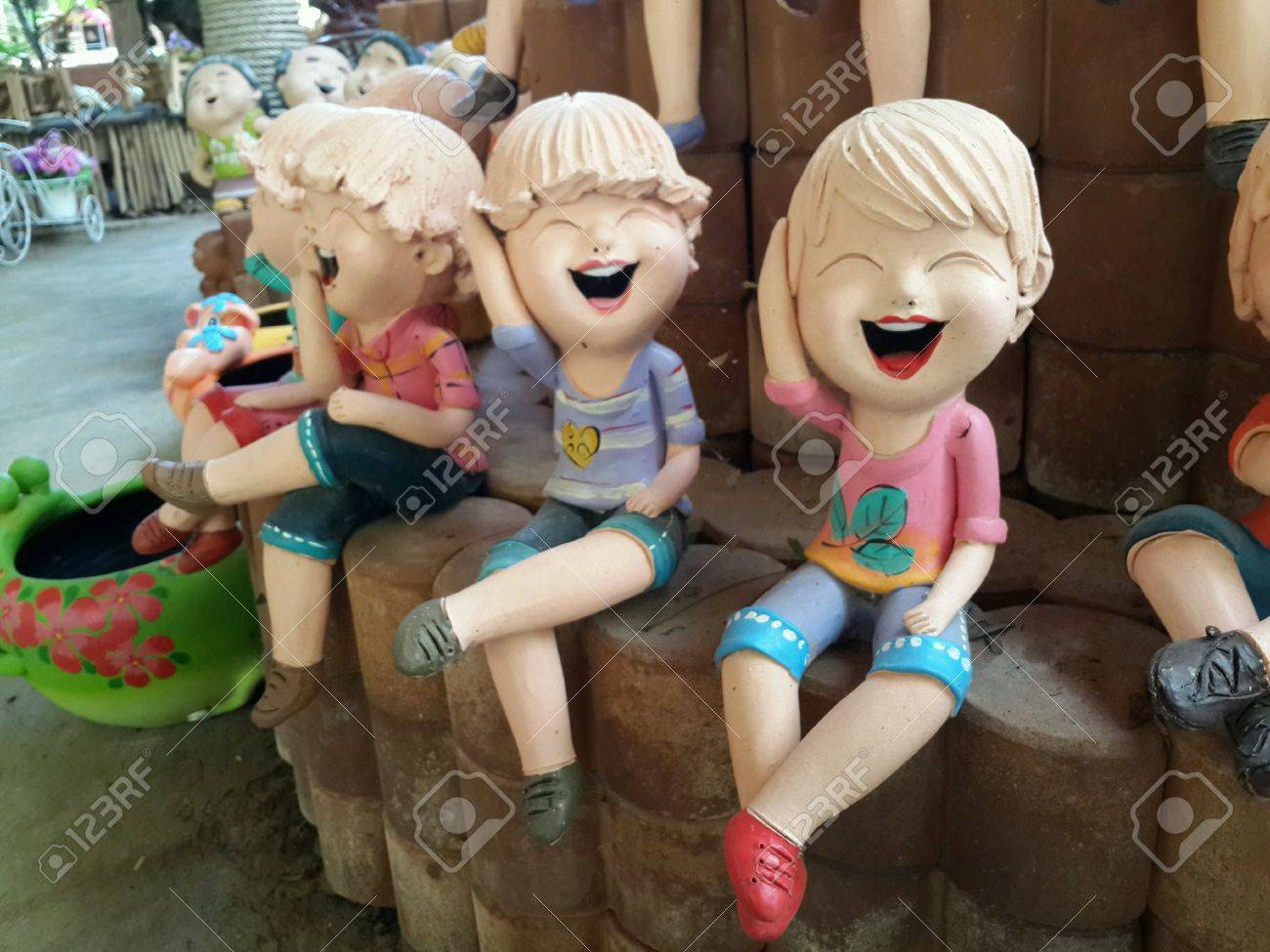 面白い粘土人形手芸 の写真素材 画像素材 Image