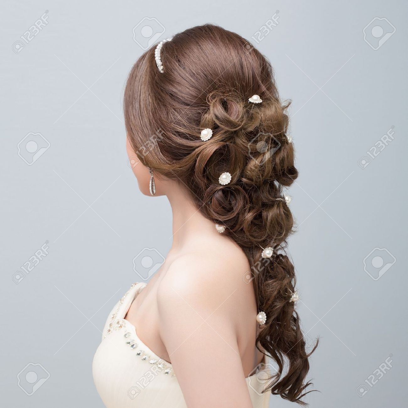 Bridal Hair Style Stock Photo Picture And Royalty Free Image