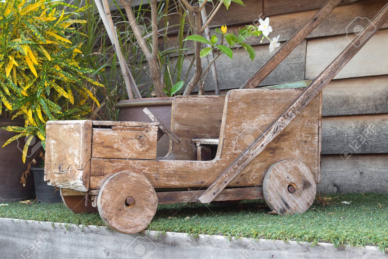 car made of wood childhood toy car drive funny old stone age old stone age