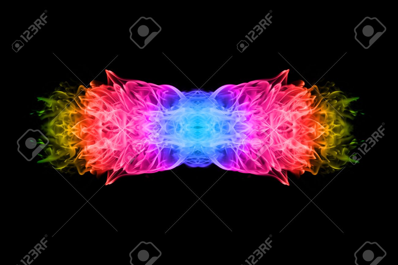 Abstract Fire Flame With Color Effects On Black Background Stock Abstract Fire Flame With Color Effects On Black Background Stock