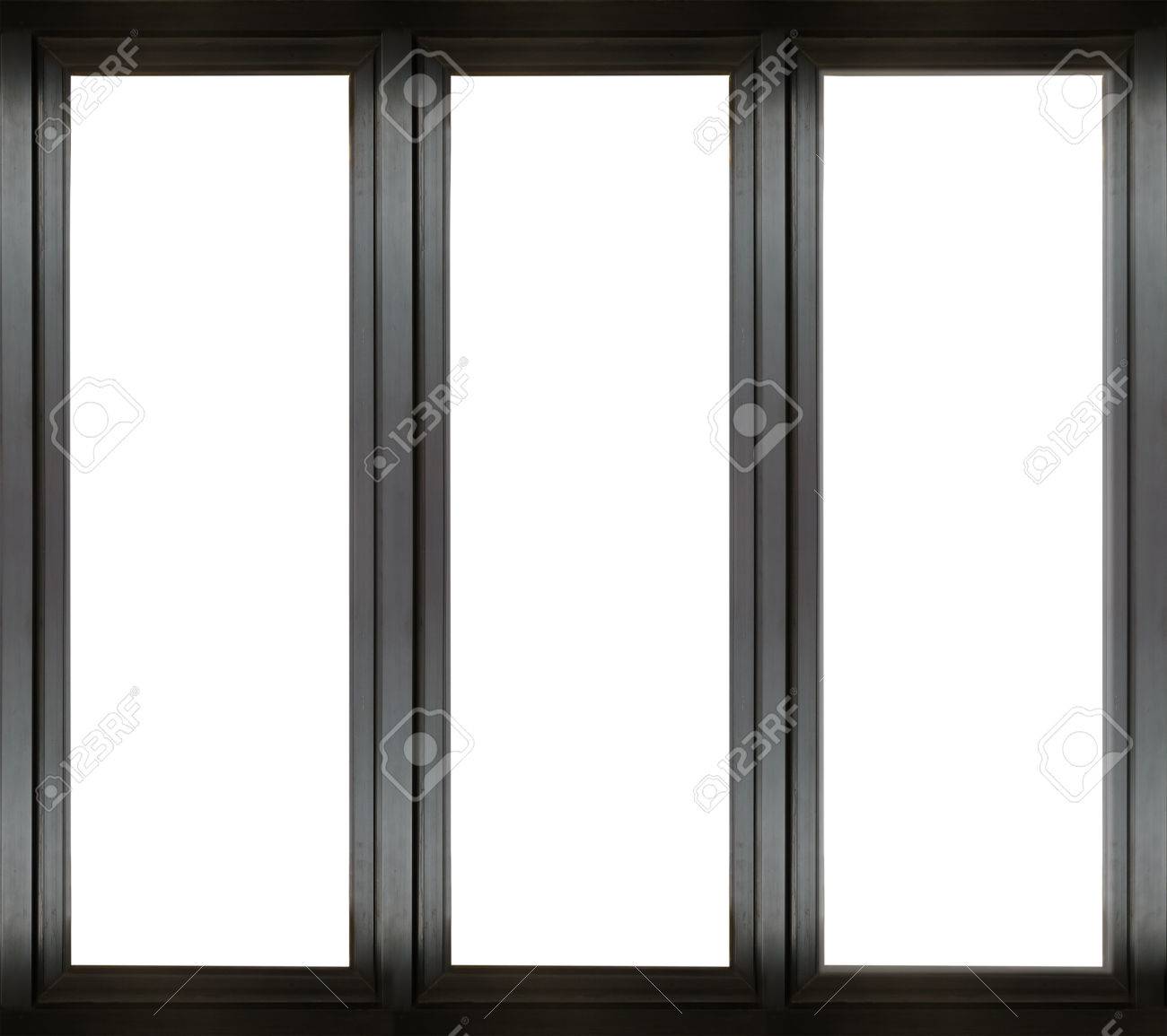 black metal window frame