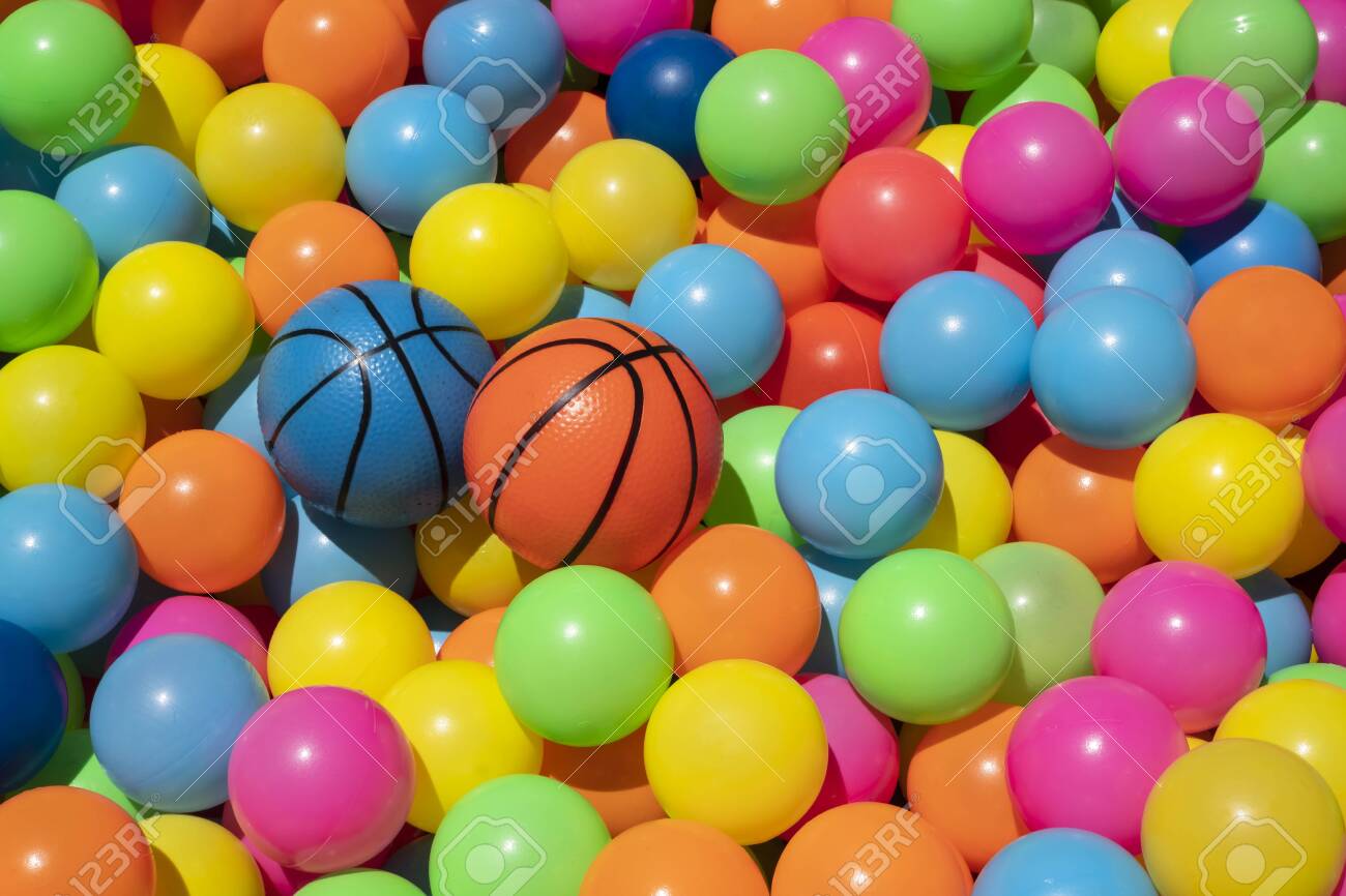 orange plastic balls