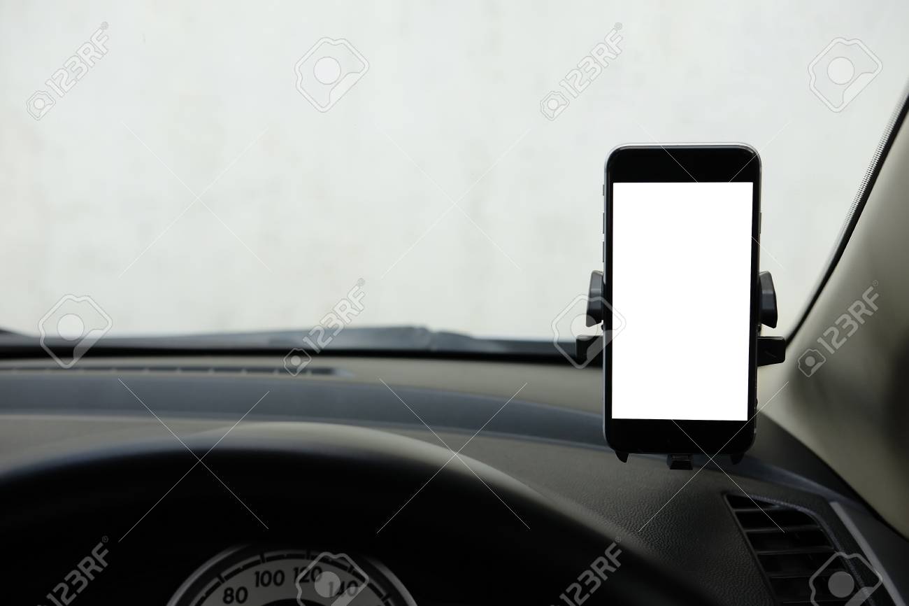 Download Mockup Smartphone In A Car Use For Navigate Or Gps Smartphone Stock Photo Picture And Royalty Free Image Image 107040756 PSD Mockup Templates