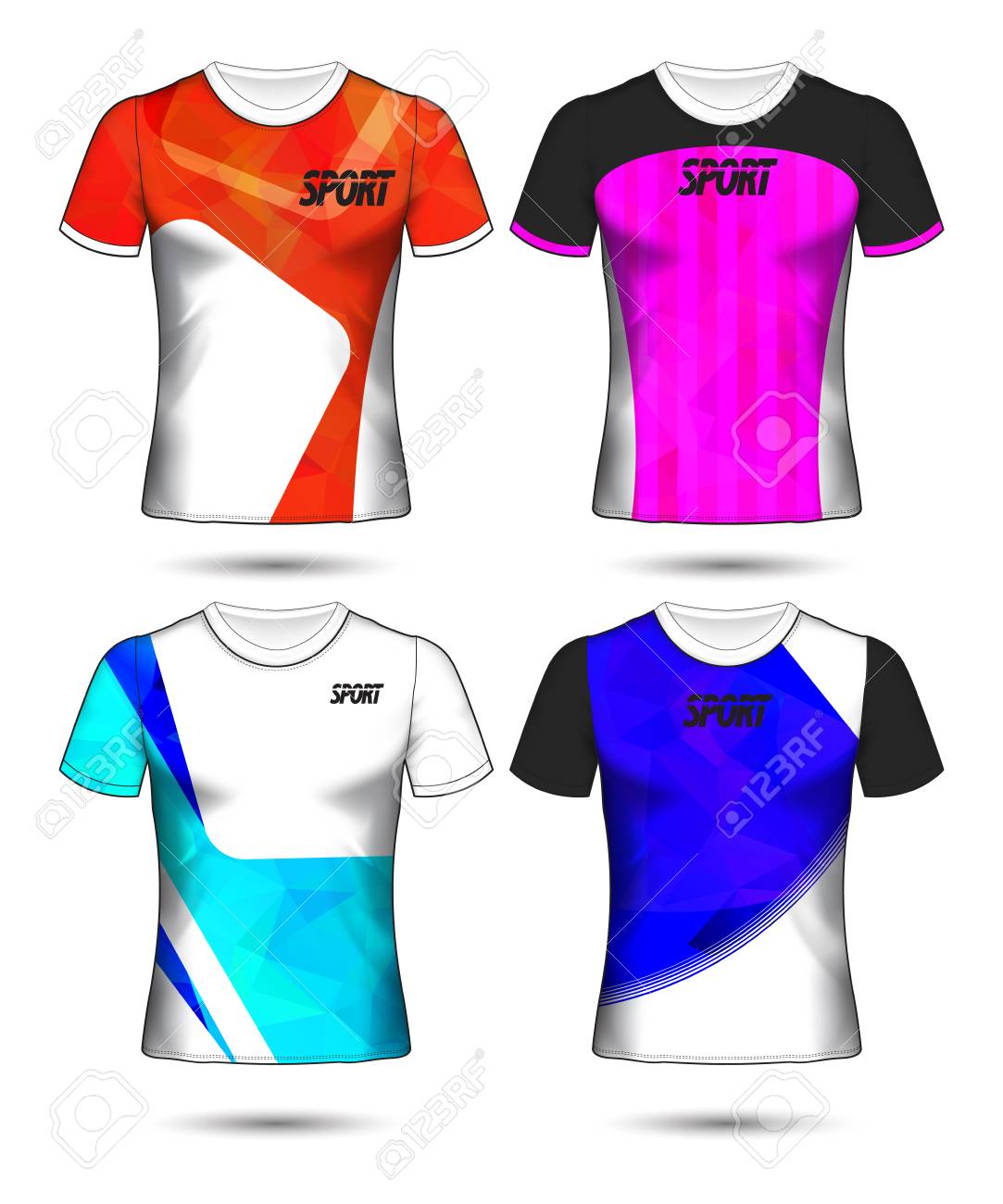 Set of soccer or football jersey template t-shirt style, Design your football club