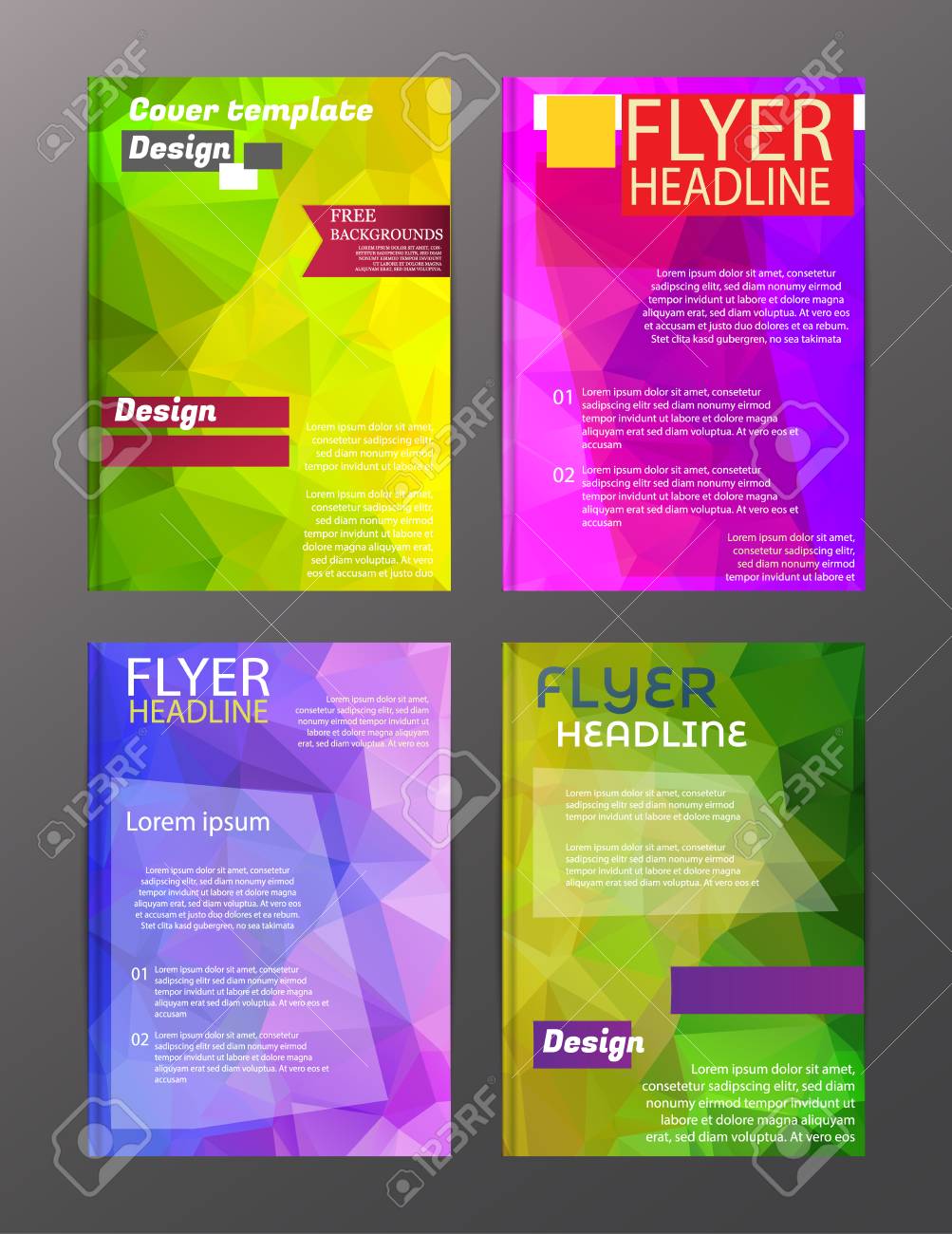 vector brochure flyer design layout templates abstract royalty free