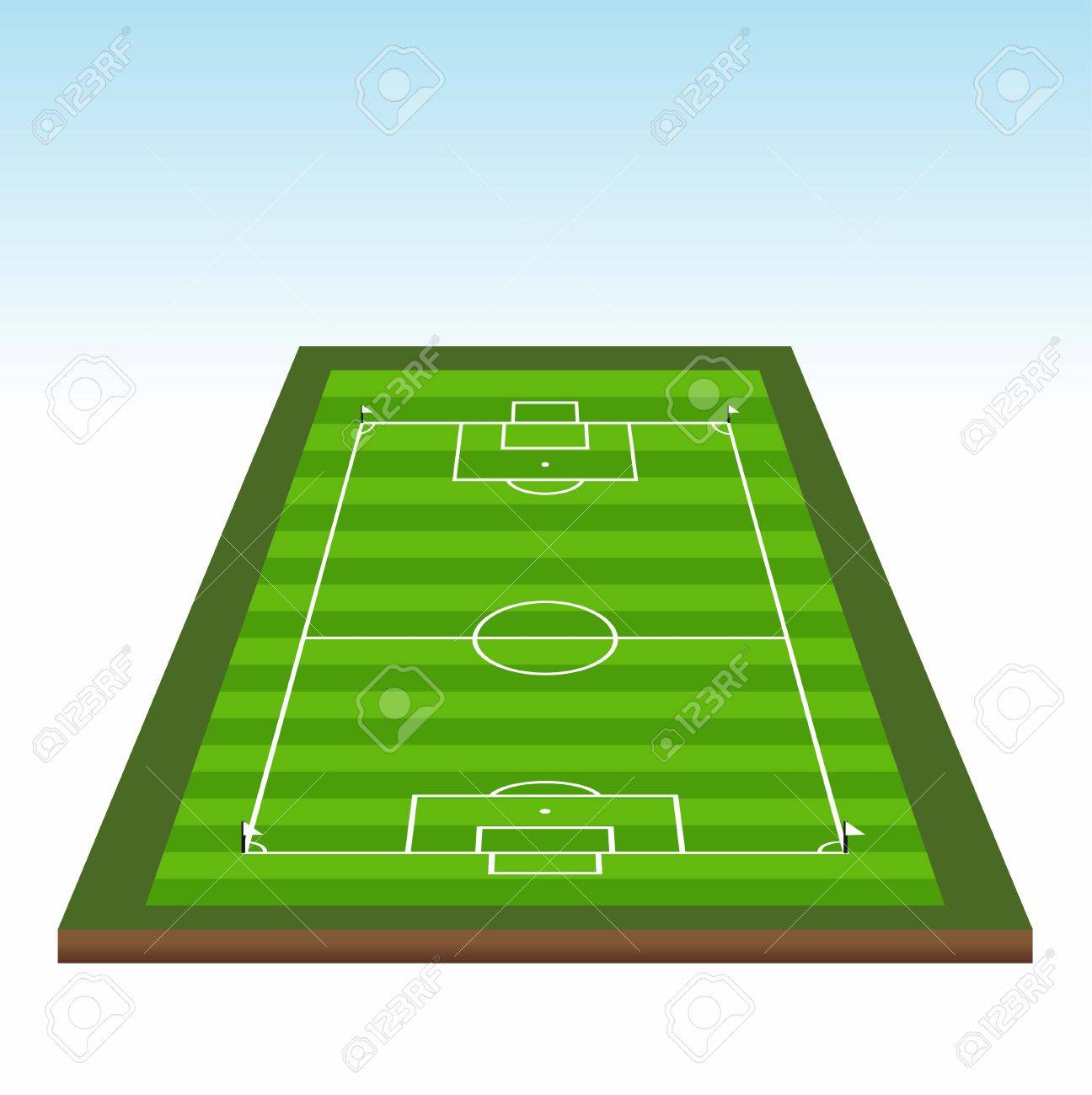視点のサッカー場 のイラスト素材 ベクタ Image