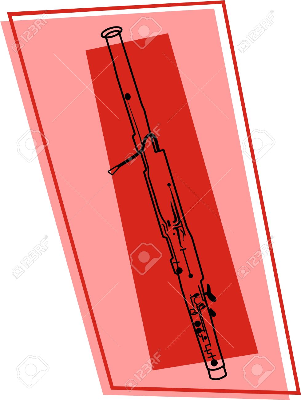 Line Drawing Of A Bassoon Wood Wind Musical Instrument Stock Photo, Picture  and Royalty Free Image. Image 574743., image size:979x1300