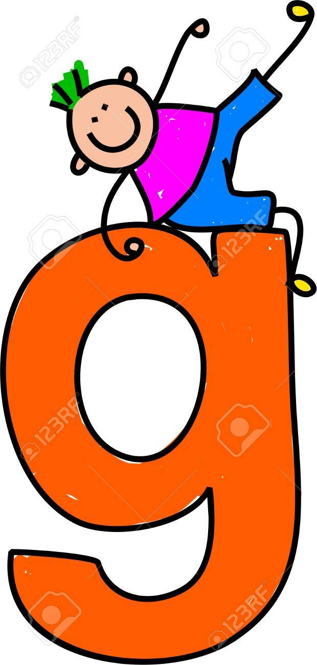Happy Little Boy Climbing Over Giant Letter G Lowercase Version Stock Photo Picture And Royalty Free Image Image 2110157