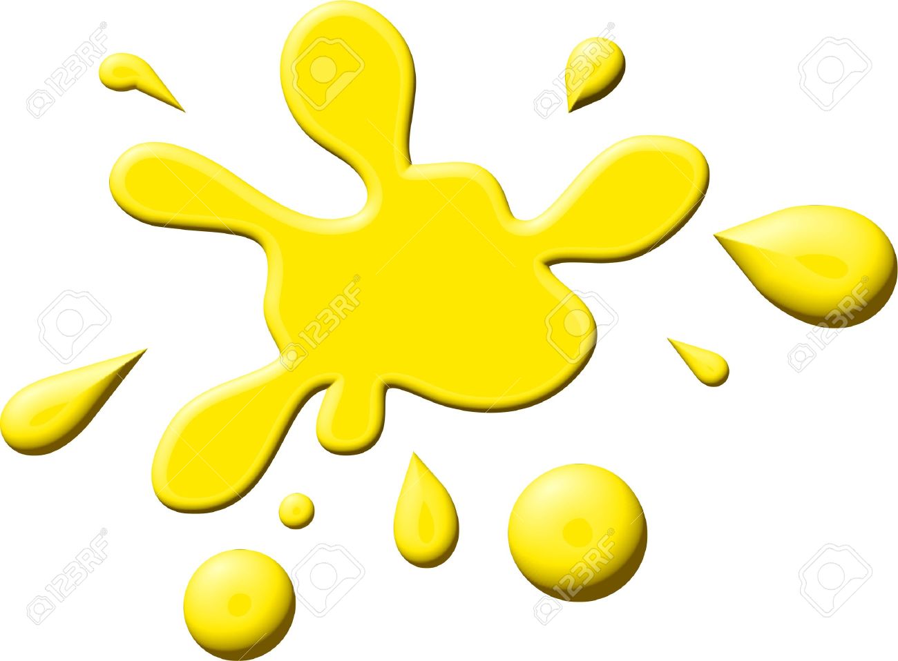 Картинка клякса желтая