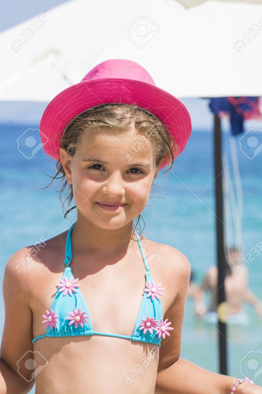 Lovely Girl On Tropical Beach Stock Photo, Picture and Royalty Free Image.  Image 95113448.