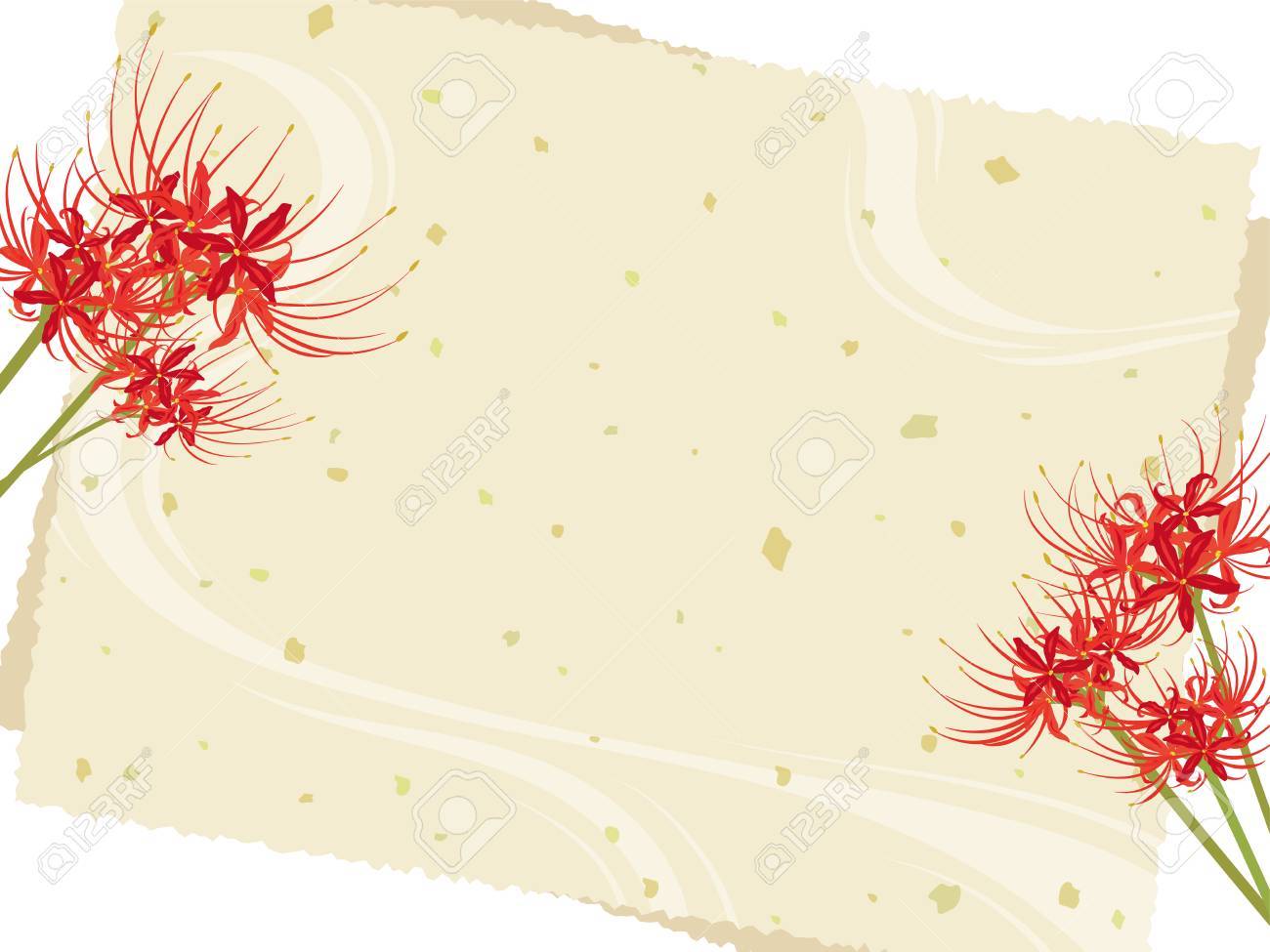 クラスター彼岸花花ベクトル フレームのイラスト素材 ベクタ Image
