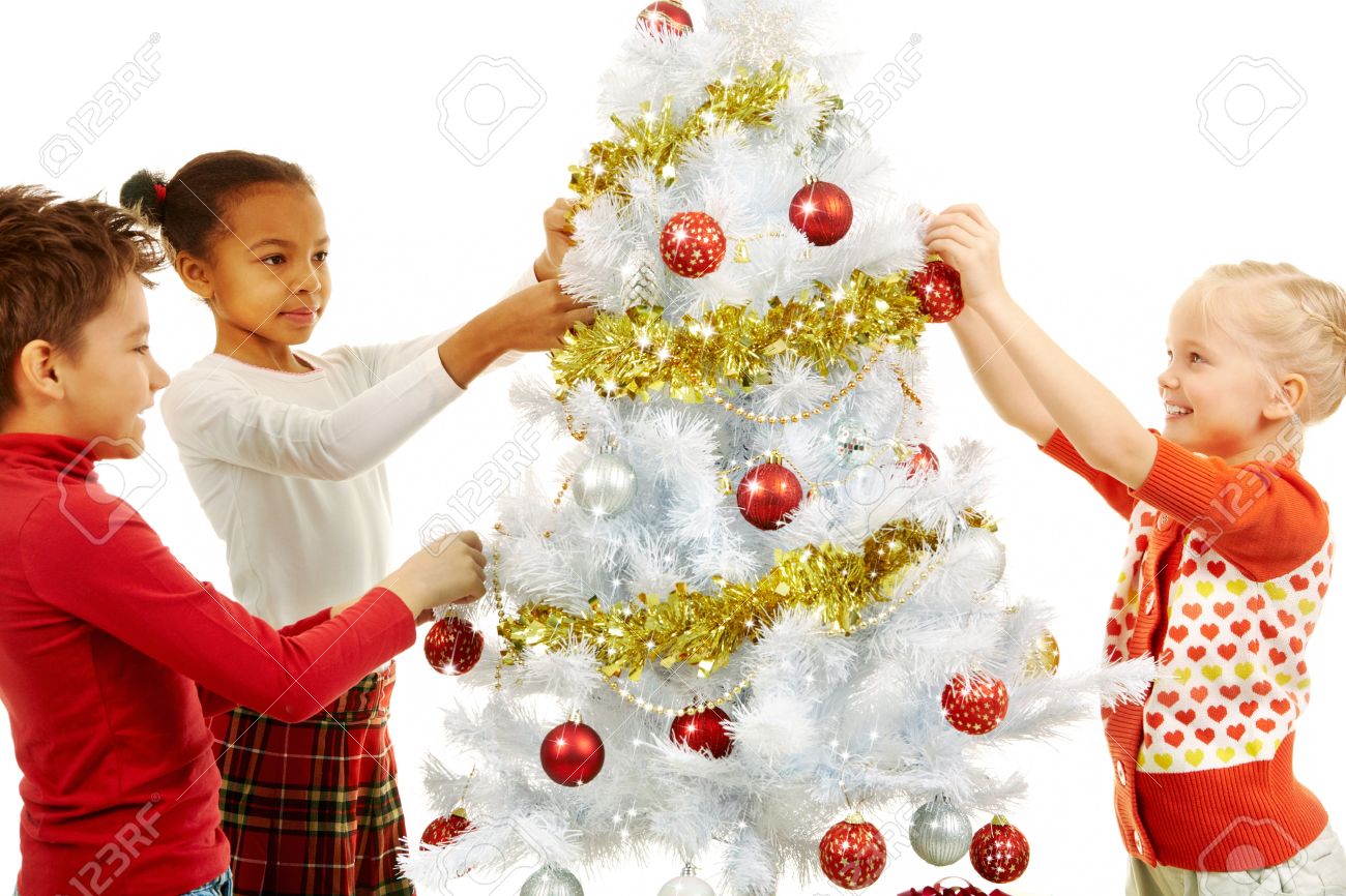 image of smiling children decorating christmas tree stock photo 7965324 - Kids Decorating For Christmas image of smiling children decorating christmas tree stock photo 7965324 - Kids Decorating For Christmas