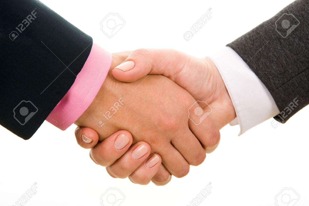 handshake of business partners after signing promising contract contract for business partners