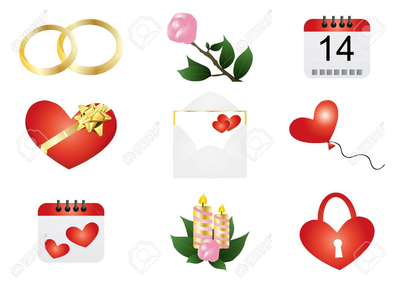 Uncategorized Valentines Day Symbols valentines day symbols thin blog ilration of valentine stock vector 9461871