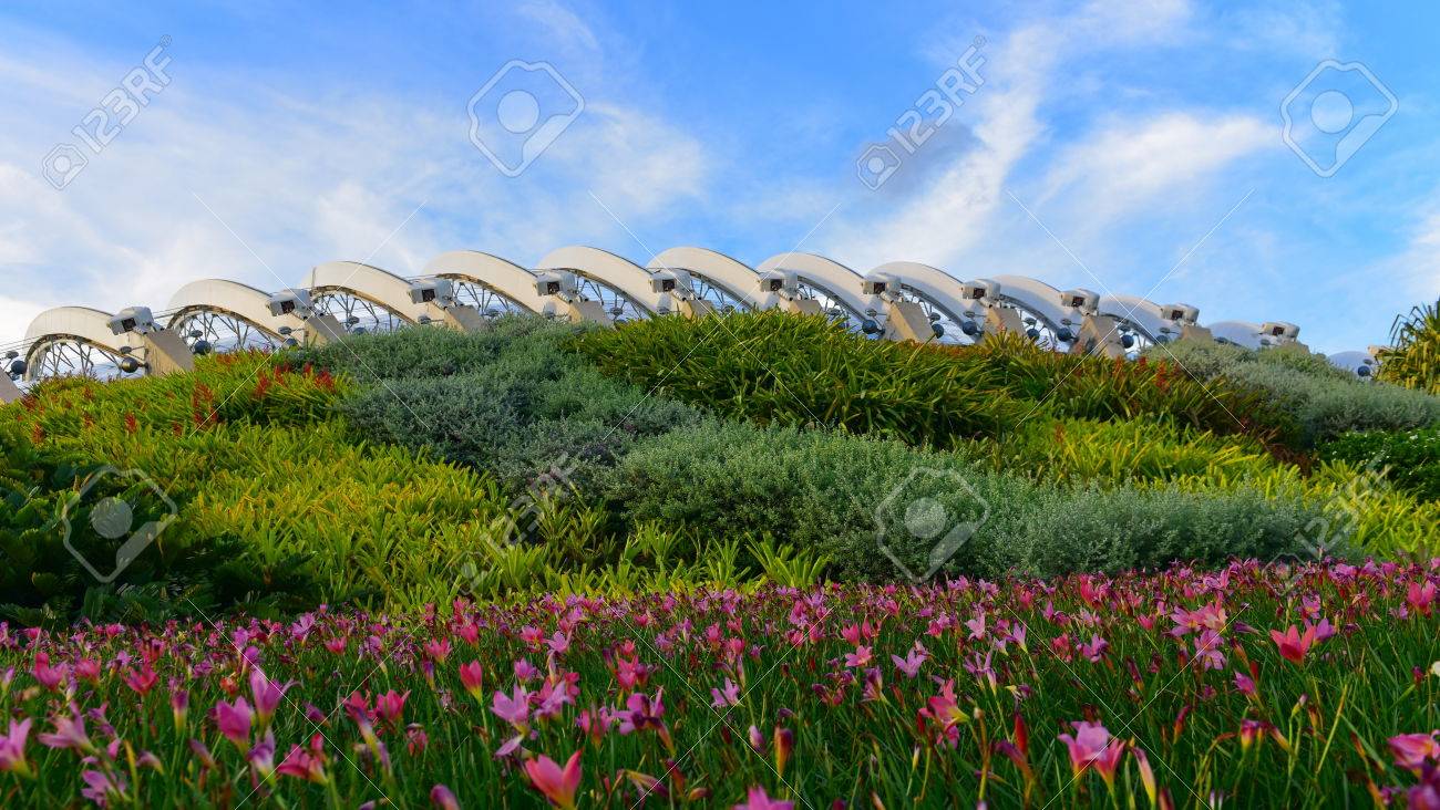 Garden By The Bay Flower flower dome at gardensthe bay in singapore stock photo Garden By The Bay Flower flower dome at gardensthe bay in singapore stock photo