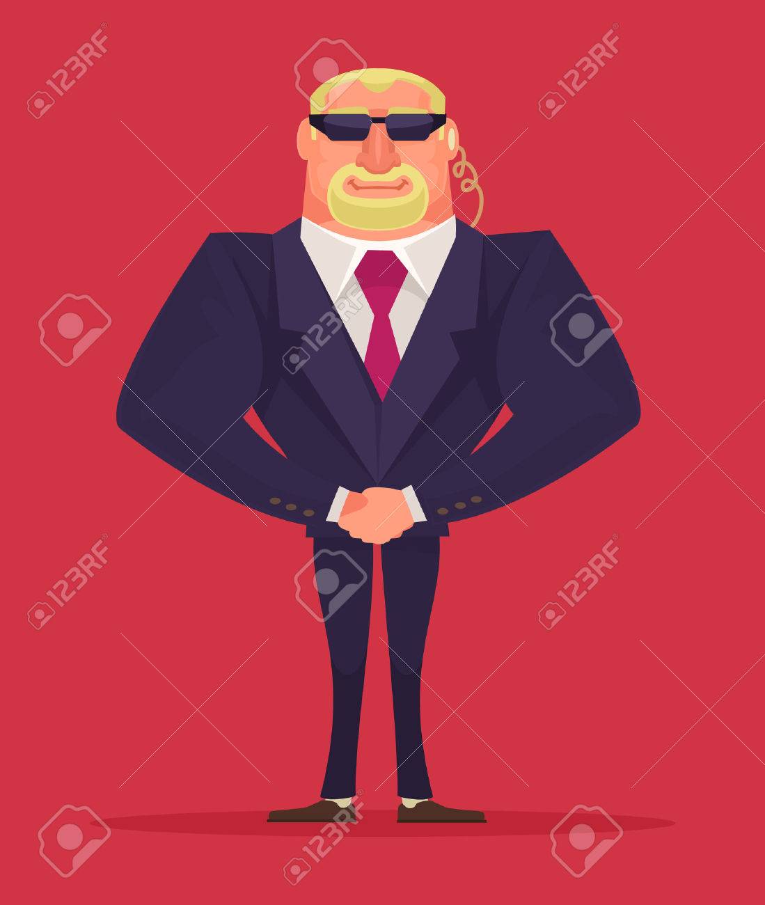 Face control. Security man. Vector cartoon illustration - 52702600 Face control. Security man. Vector cartoon illustration - 52702600