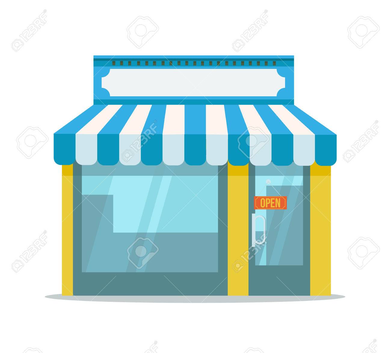 Icone De Magasin Icone De La Boutique Vector Boutique Dessin Plat Icone Illustration Clip Art Libres De Droits Vecteurs Et Illustration Image