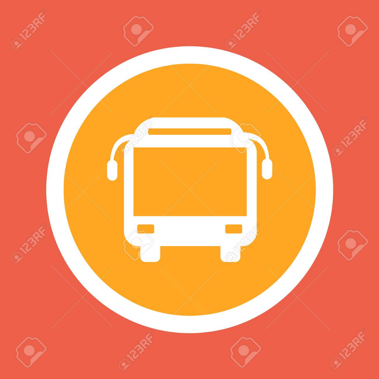 バス駅フラット漫画アイコン イラストのイラスト素材 ベクタ Image