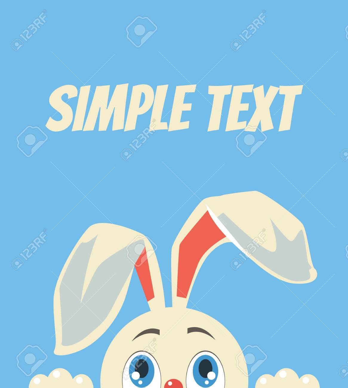 白ウサギのキャラクター ベクトル フラット漫画イラストのイラスト素材 ベクタ Image