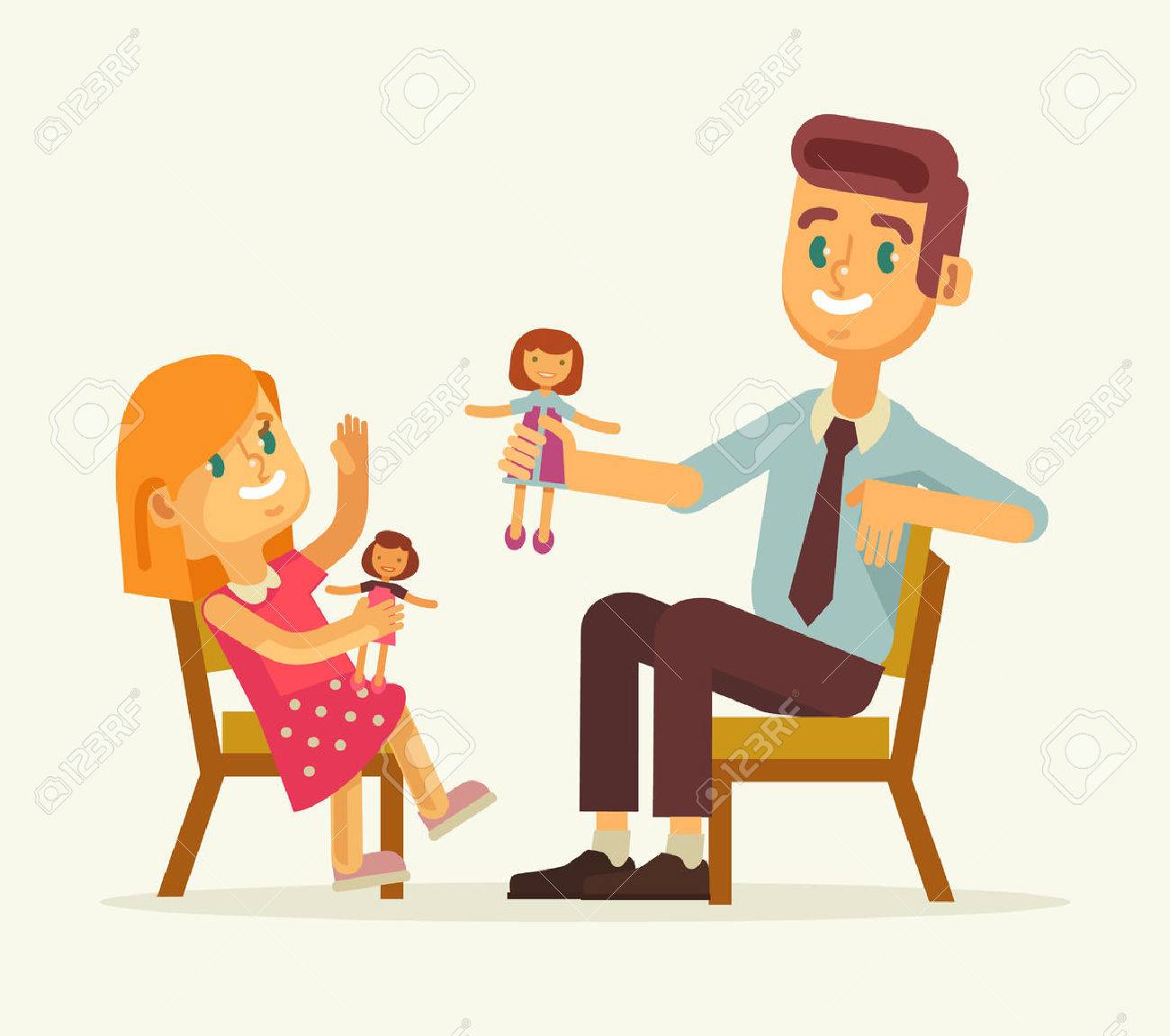 imagenes de padres jugando objection sus hijos animados