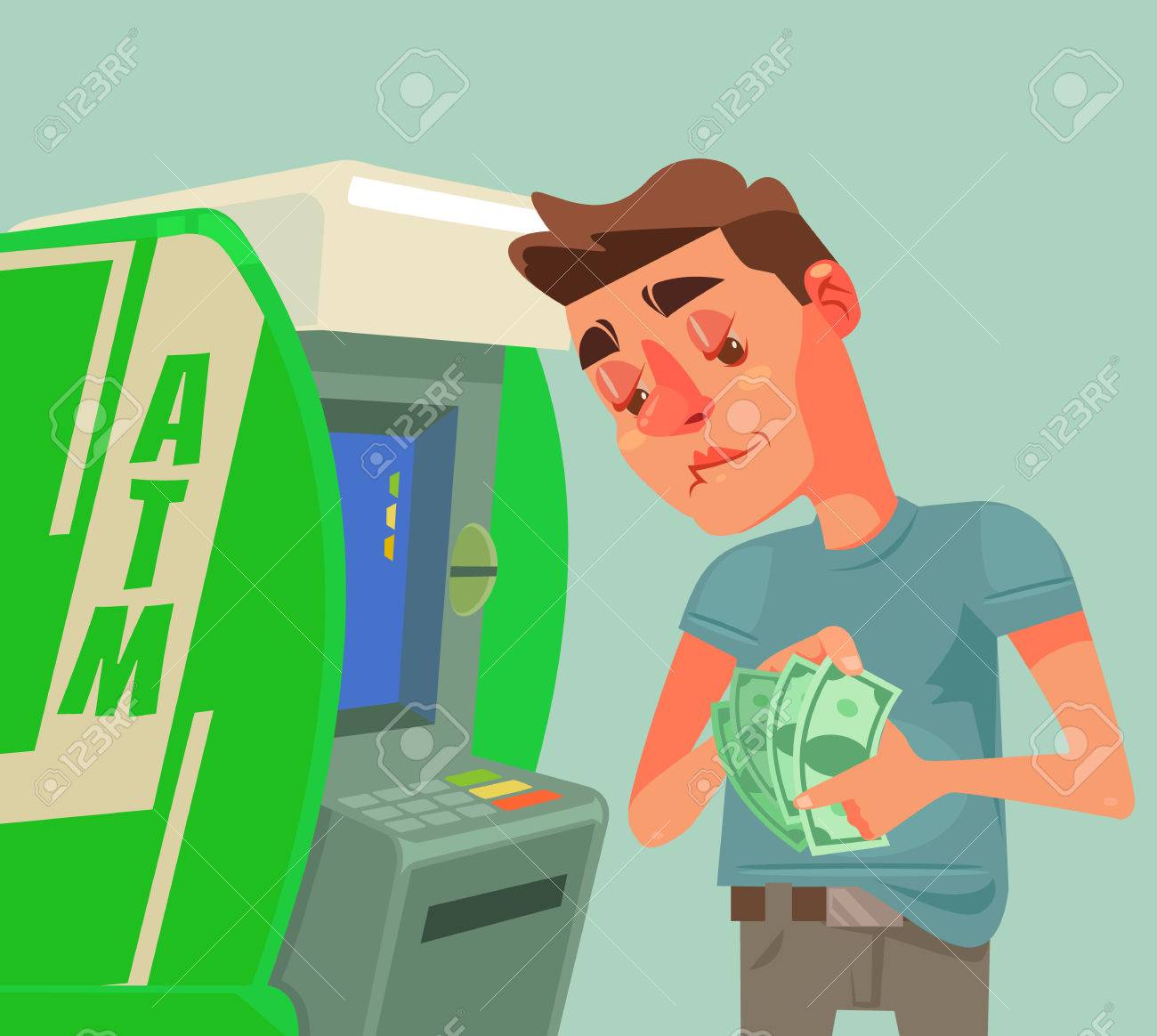 ビジネスマンは男に金貨を与えます お金を受け取る 手から手への現金の振替コインをあげるコンセプトの金融寄付 プレミアムベクター