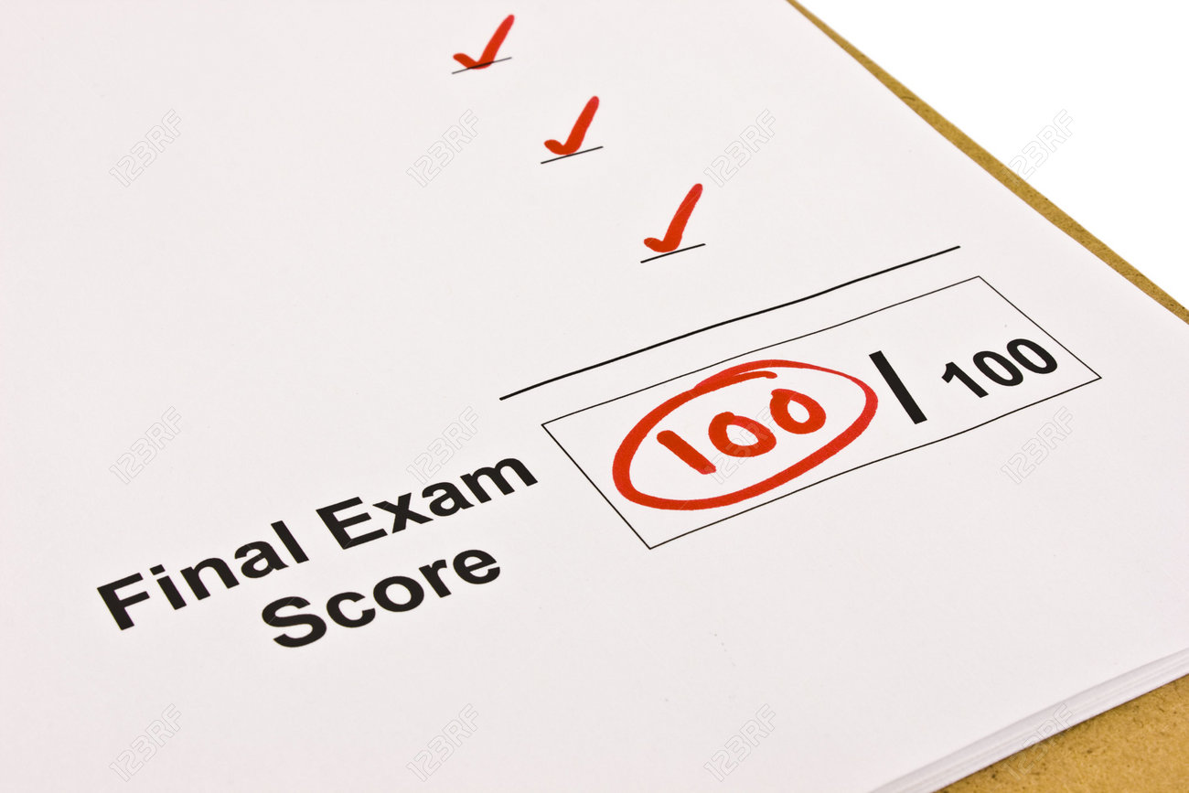 Final Exam Marked With 100 Isolated On White Stock Photo Picture And Royalty Free Image Image