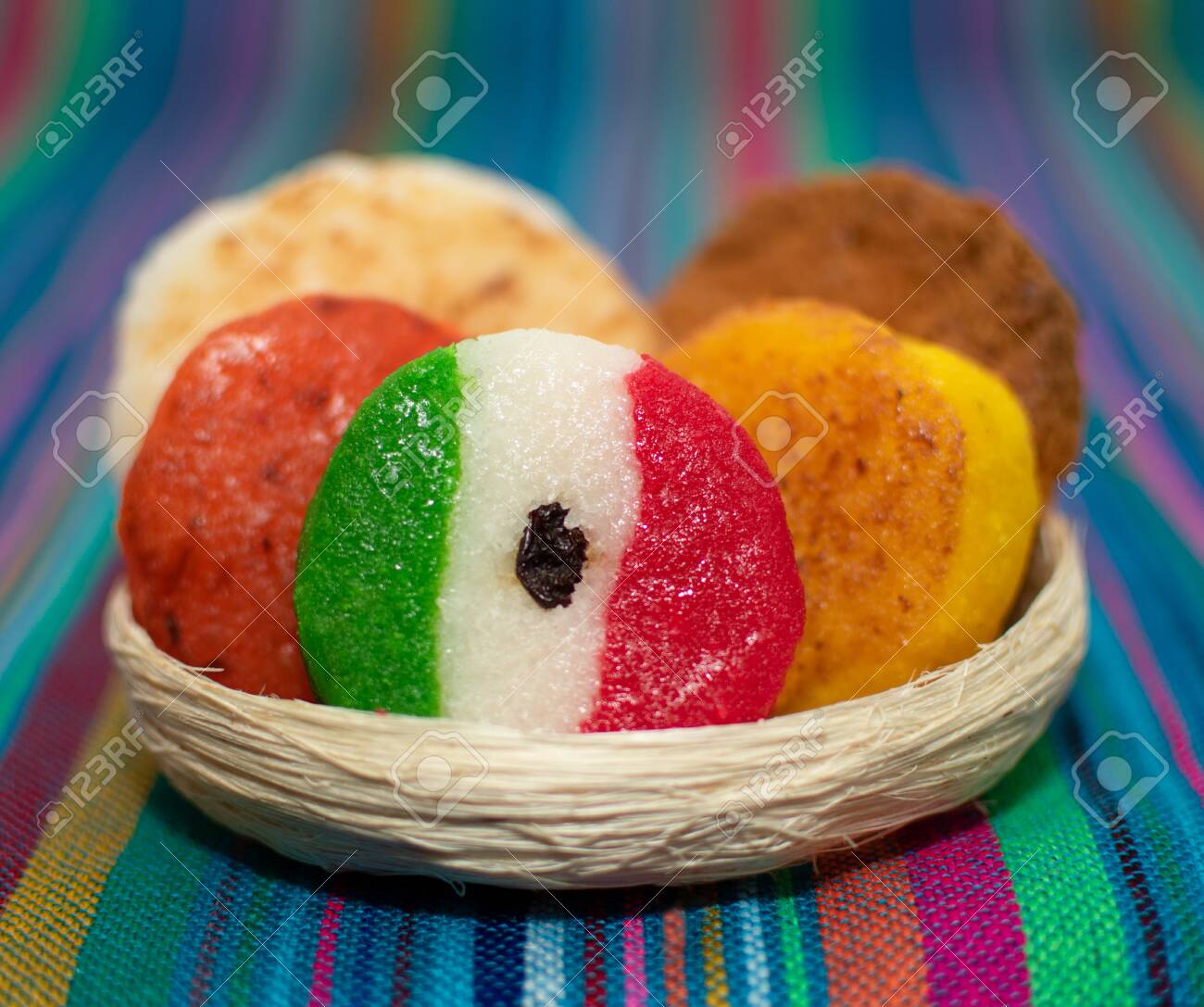 Basket With A Bunch Of Typical Mexican Coconut Candies Honey Stock Photo Picture And Royalty Free Image Image