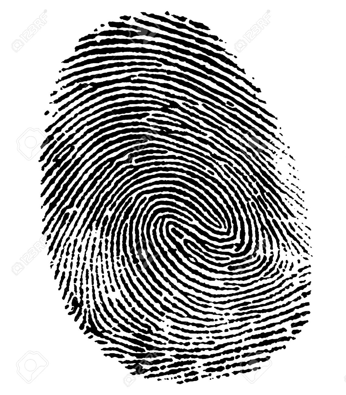 a black thumb fingerprint