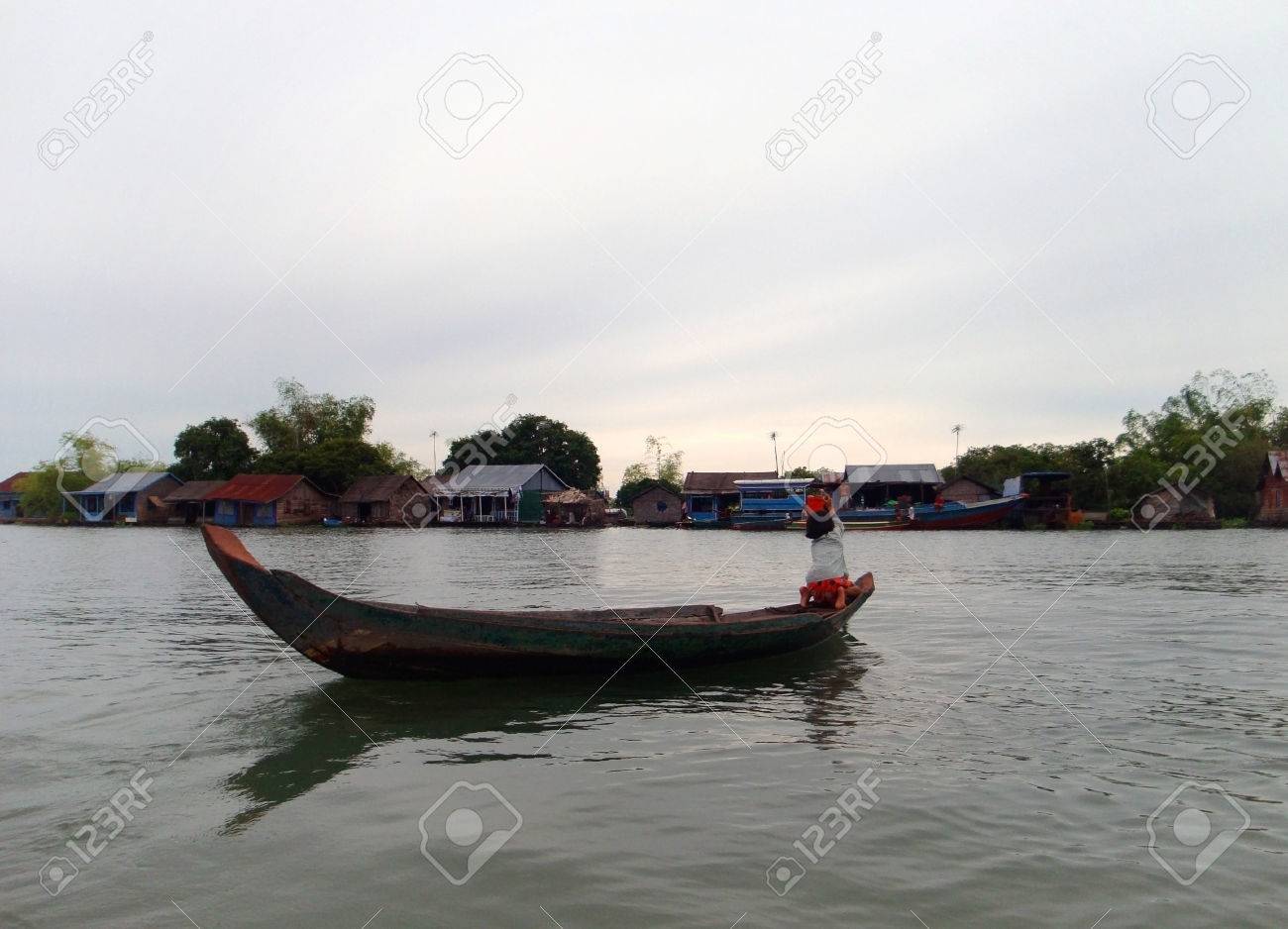 Riverside Scenery Seen At Mekong River At Luang Prabang In Laos - 