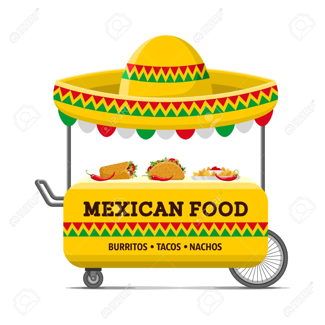 メキシコ料理の通りカートのイラスト のイラスト素材 ベクタ Image メキシコ料理の通りカートのイラスト のイラスト素材 ベクタ Image