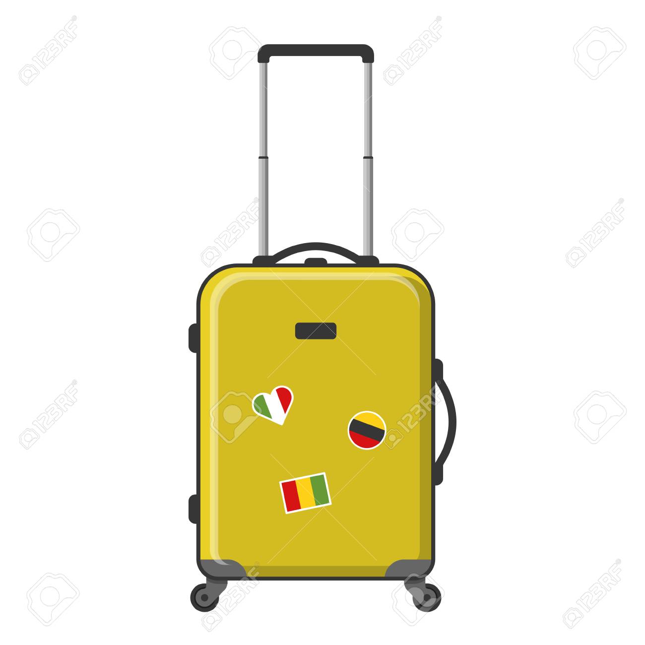 yellow luggage