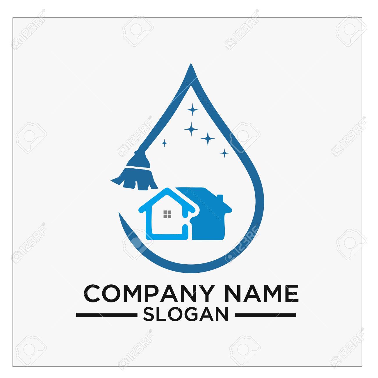 クリーニングとメンテナンスのためのロゴ アイコン ベクトルのイラスト素材 ベクタ Image