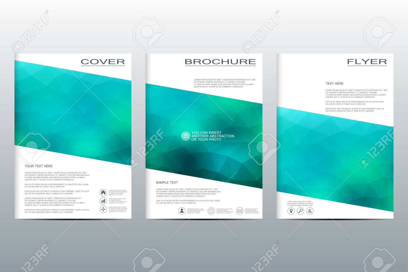 modello di brochure vettoriale flyer copertina in formato a4