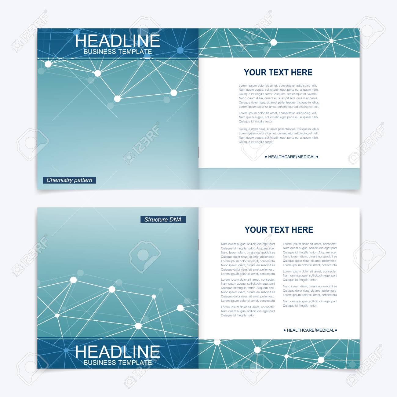 templates for square brochure leaflet cover presentation business