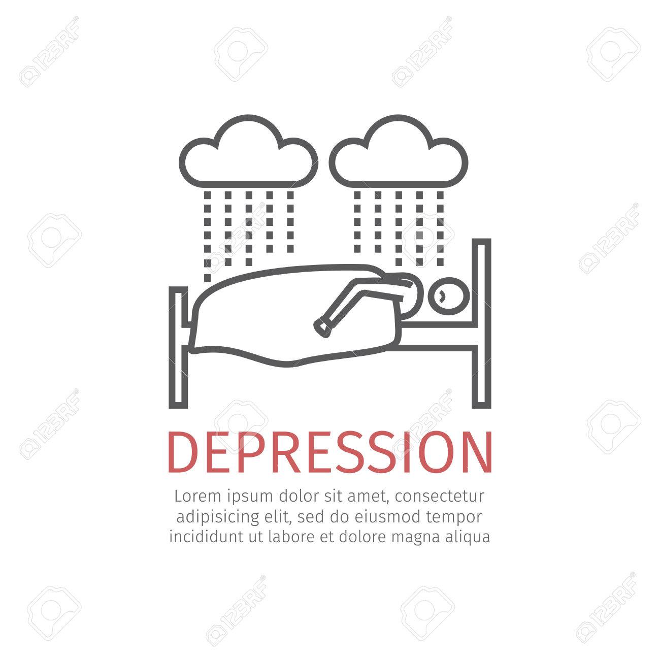 depression vector icon for