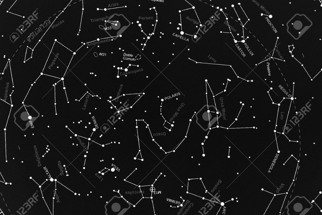 map of stars, focused on boreal constellations area - 16575780 map of stars, focused on boreal constellations area - 16575780