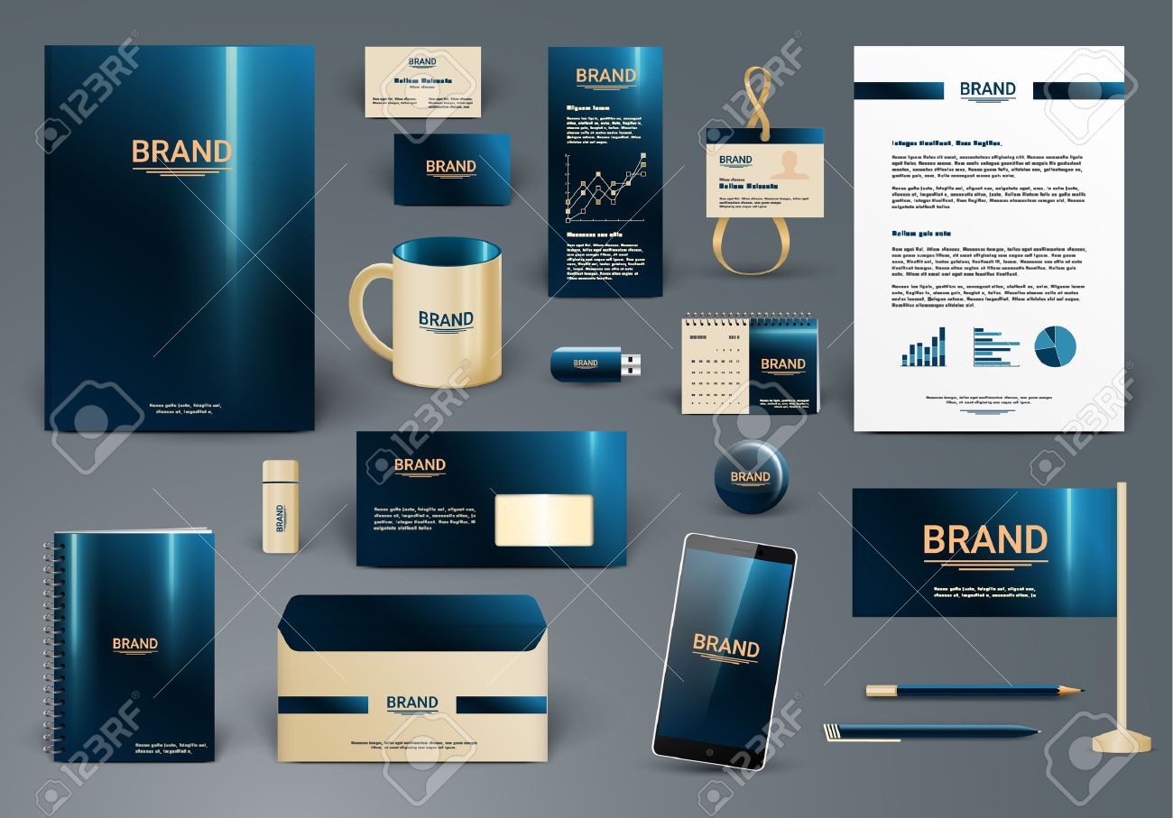 corporate identity template branding design letter envelope